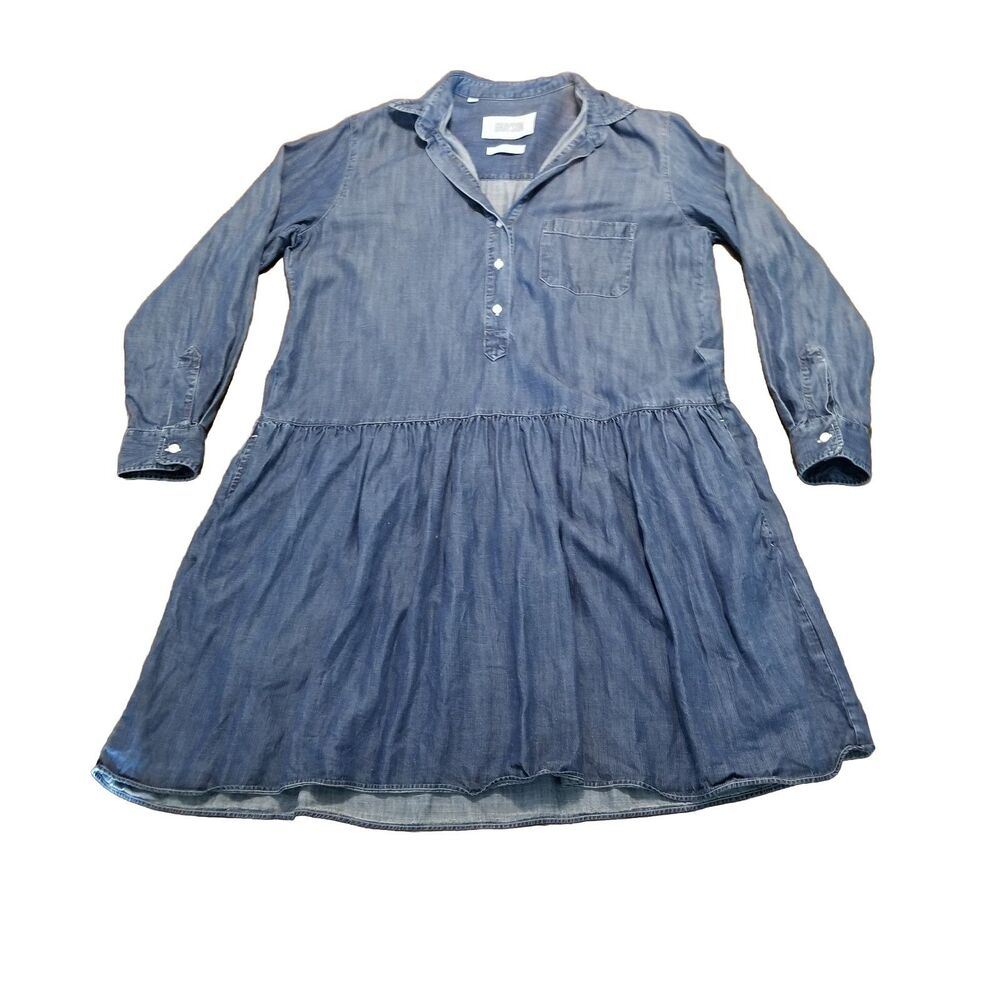 Grayson Changemaker Shirt Dress Women's Size 2 Blue 100% Lyocell Chambray